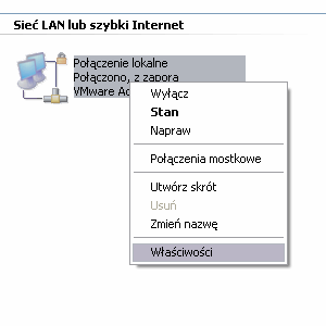 Sieć LAN lub szybki Internet